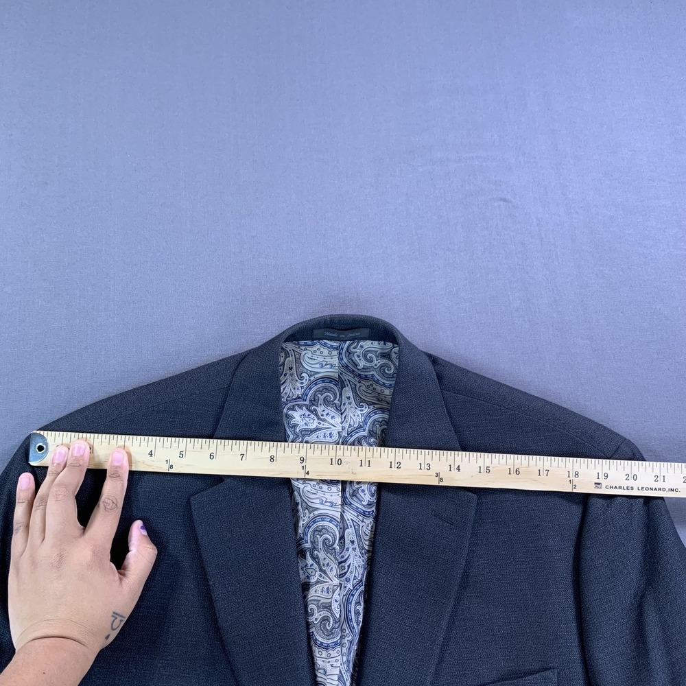 Lauren Ralph Lauren Blazer Mens 46R Gray Polyester Paisley Lined Sport Coat - Picture 12 of 16